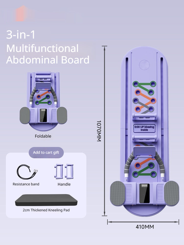 Automatic Self-Resilient Rollable Ab Wheel With Belly Support For Core Training On Four Wheels