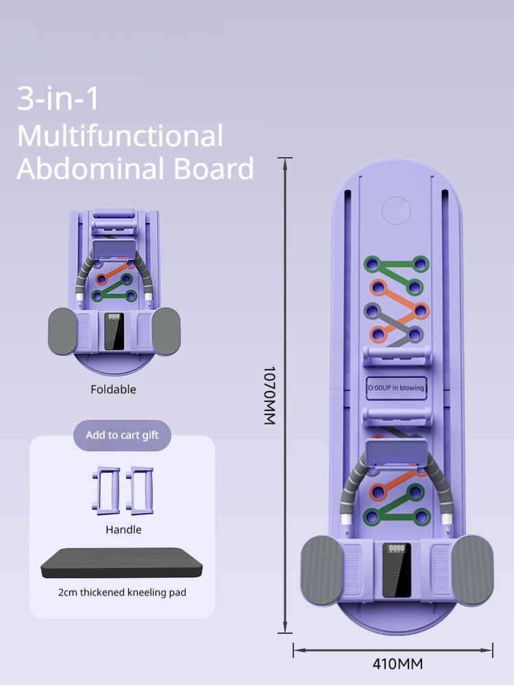 Automatic Self-Resilient Rollable Ab Wheel With Belly Support For Core Training On Four Wheels
