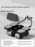 Automatic Self-Resilient Rollable Ab Wheel With Belly Support For Core Training On Four Wheels