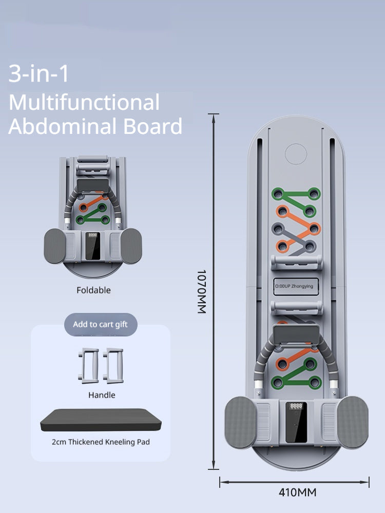 Automatic Self-Resilient Rollable Ab Wheel With Belly Support For Core Training On Four Wheels